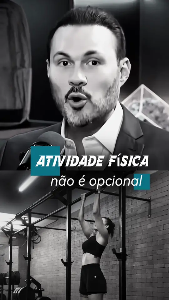 Vídeo com legendas sobre a importância da atividade física na rotina